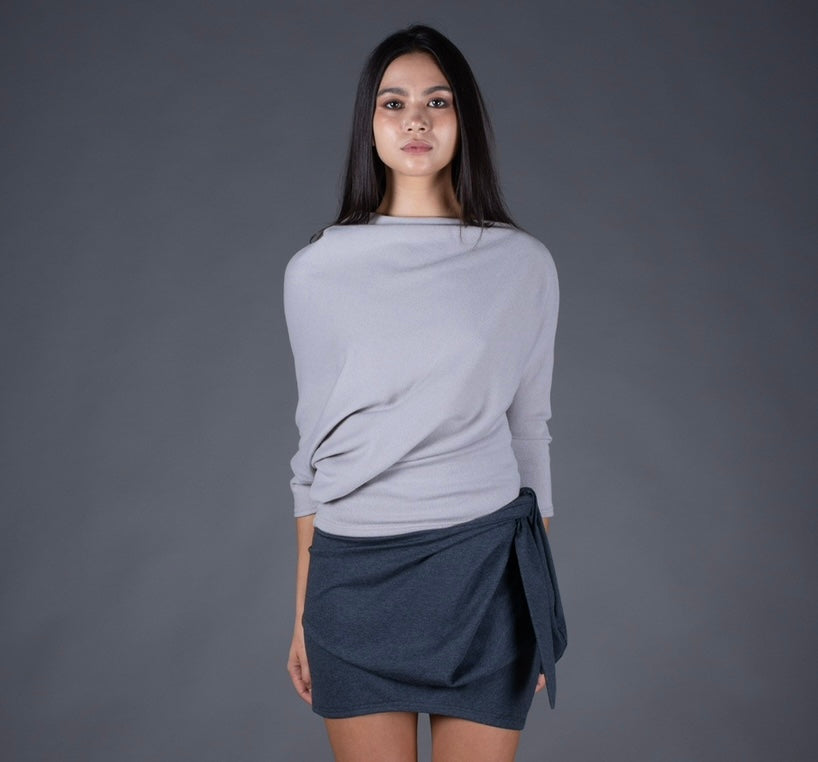 Asymmetrical  Shoulderslit Sweater
